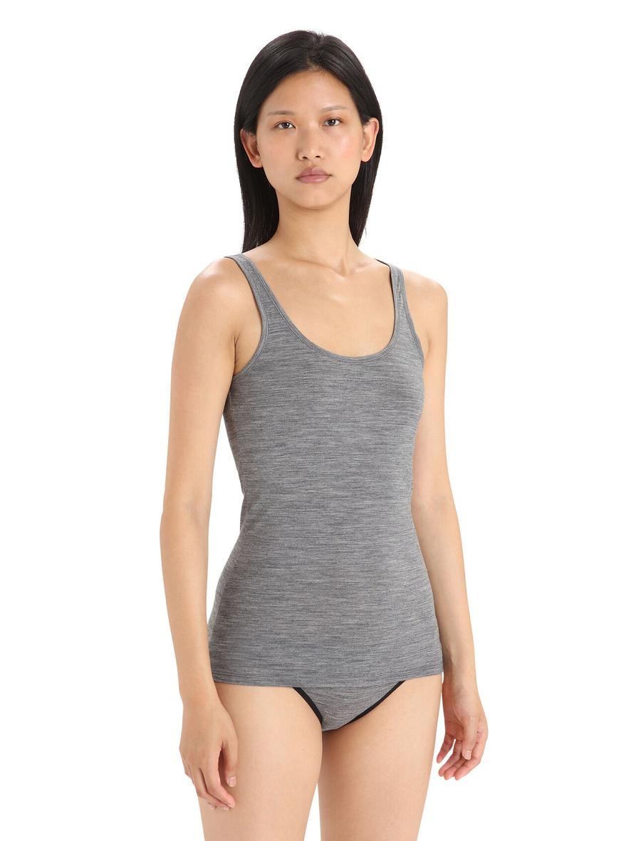 Bielizny Icebreaker Merino Siren Tank Top Damskie Szare | PL 1232YXFU